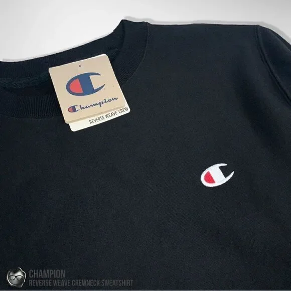 CHAMPIONREVERSE WEAVE CREWNECK C LOGOSWEATSHIRT HEAVYWEIGHT BLACK UNISEX